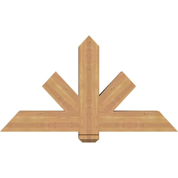 Ekena Millwork Kennewick Timber Gable Bracket, Western Red Cedar, 48"W x 26"H x 5 1/2"D x 5 1/2"F, 13/12 Pitch GBW048X26X0606KEN00SWR - main